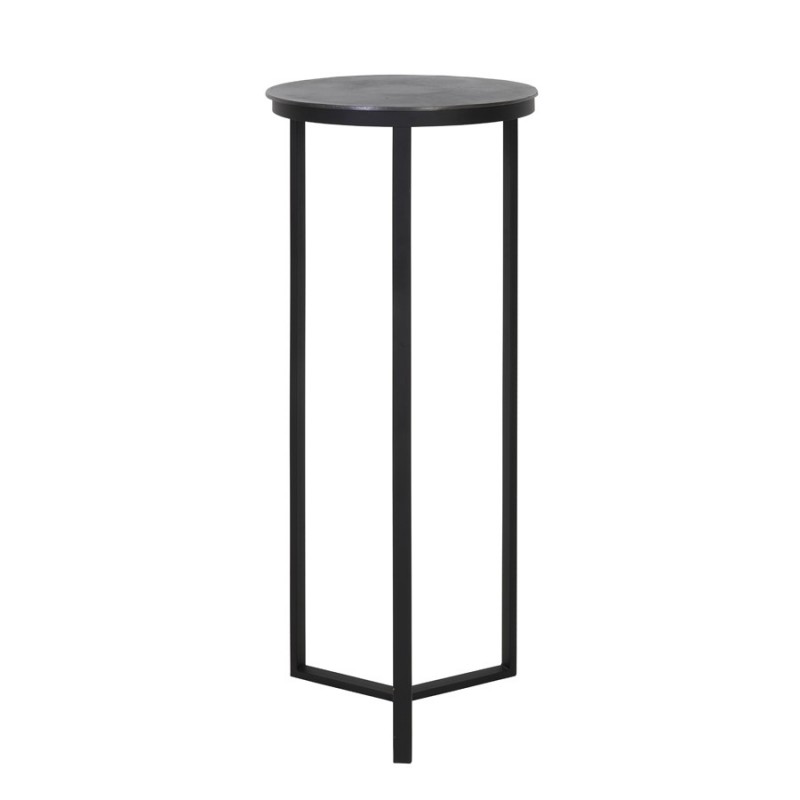 LA PILLAR RAW ANTIQUE LEAD - CAFE, SIDE TABLES